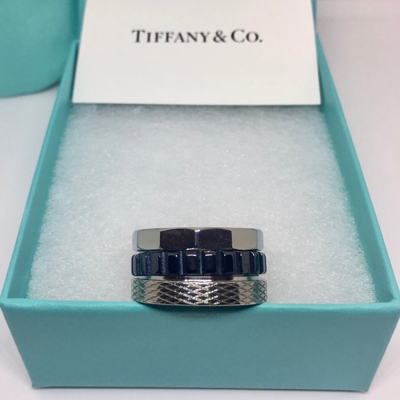Tiffany & Co. Jewelry - Tiffany & Co Sterling Silver and Steel Men's Ring